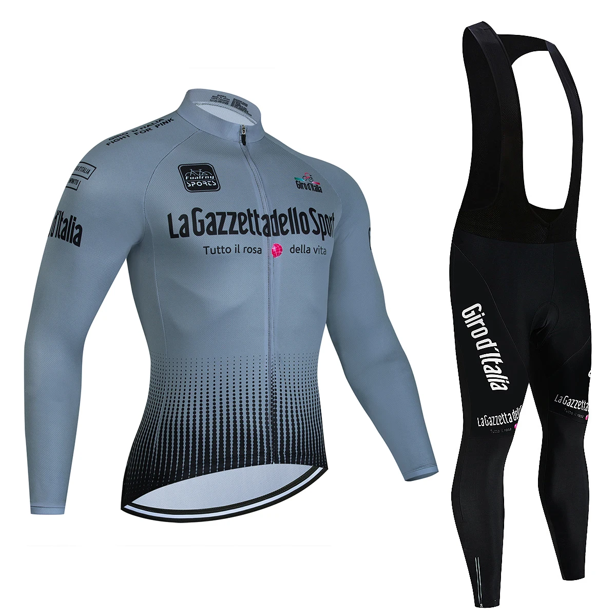 2024 Pro Team Tour De Italia Giro Cycling Jersey Set Men Clothing Suit Long Sleeve MTB Bike Road Pants Bicycle Bib Ropa Ciclismo