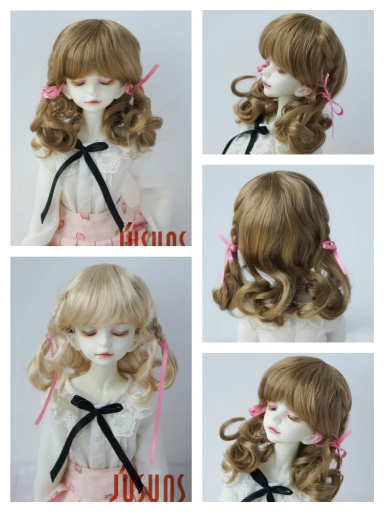 

JD367 1/4 1/6 милые BJD синтетические мохеровые куклы парики размер 6-7 дюймов 7-8 дюймов YOSD MSD волосы куклы аксессуары