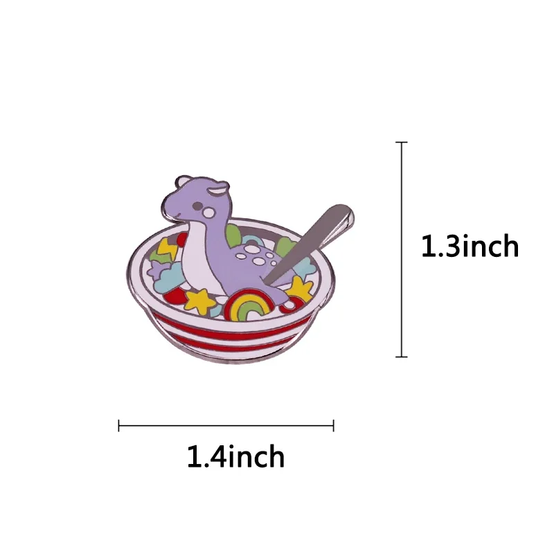 M0nster Cereal Bowl Enamel Pin The Breakfast Badge