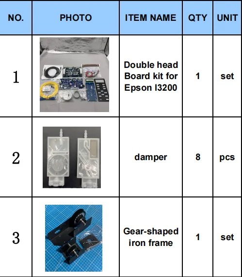 CLIPNT Hoson I3200 Double Head Upgrade Complete Kit with Hoson Board Motor Capping Station for Large Format Inkjet Printer