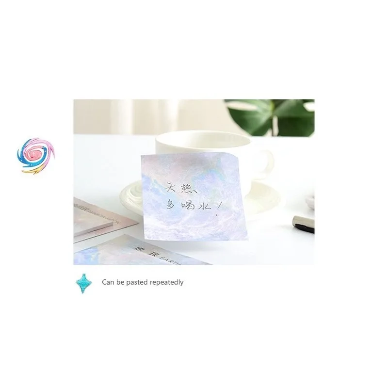 Kawaii Sticky Notes Planet Series Colored Memo Pad 11x9cm Bookmark Decorative for Students School Office Stationary