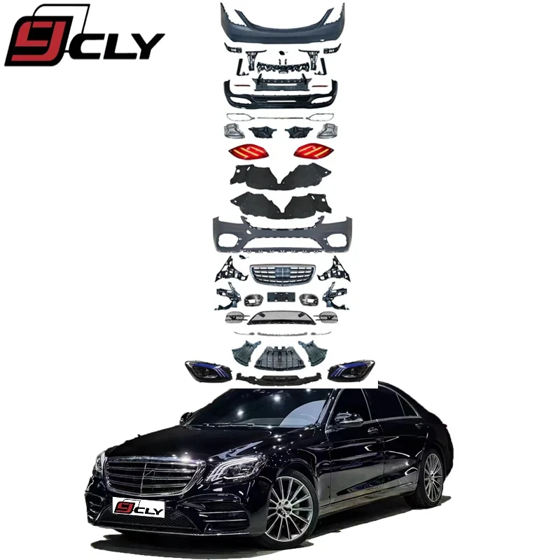 

Лидер продаж на заводе 14–17 — S-Class W222 Upgr to S450 — Полный комплект кузова с передними и задними бамперами, крыльями, капотом, грилем, головкой