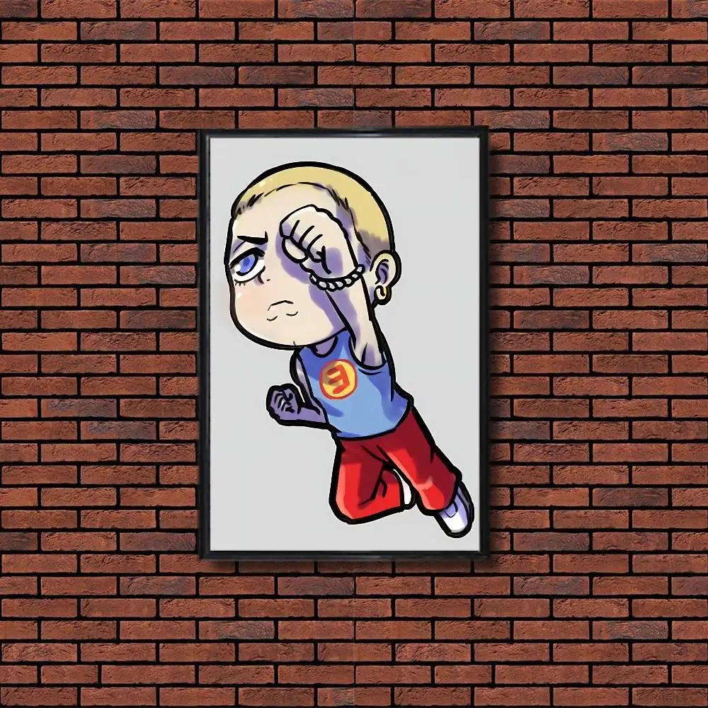 Cartoon Eminem Slim Shady Poster Prints Wall Art Picture Painting Gift Living Room Restaurant Bar Large Dec Sticker