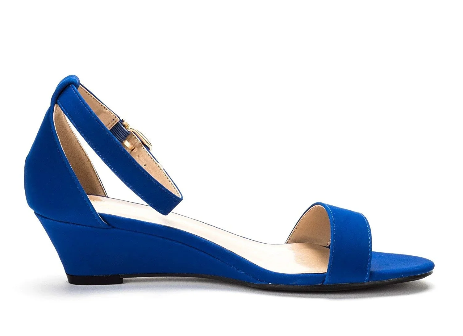 Women Sandals Simple Style Casual Pointed Toe 5cm Low Platform Wedge High Heels Velvet Sandal Party Dress Wedding Shoes Big Size view 5
