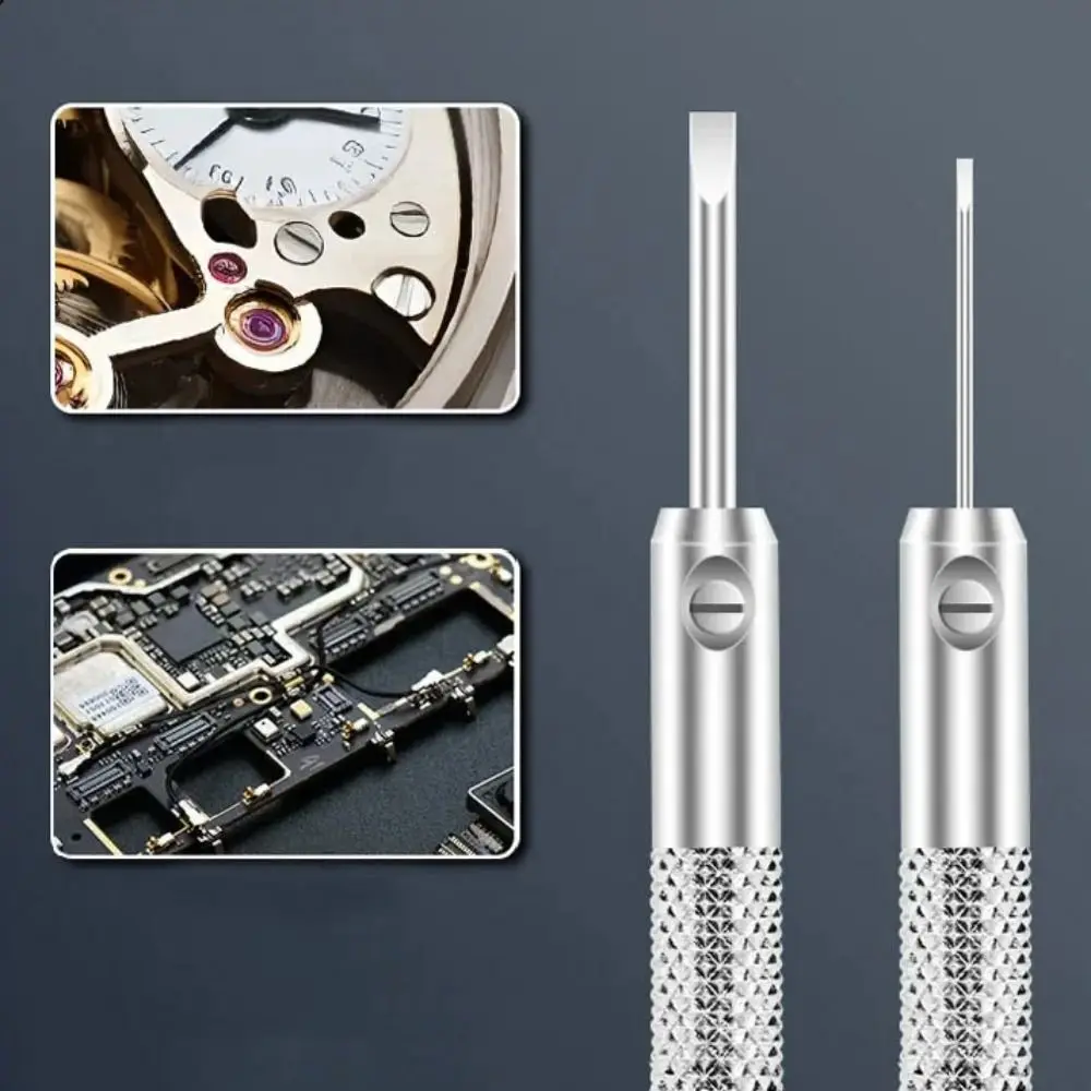 Aluminium Stainless Steel Watchmakers Screwdrivers 0.8mm-1.6mm Flathead Flathead Screwdriver Anti-slip Durable