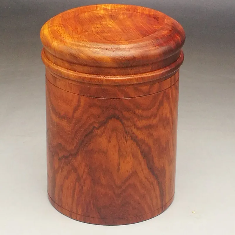 Myanmar Rosewood Tea Jar High-Grade Storage Tank Solid Wood Tea Container Rosewood Tea Container Storage Jar Tea Utensils