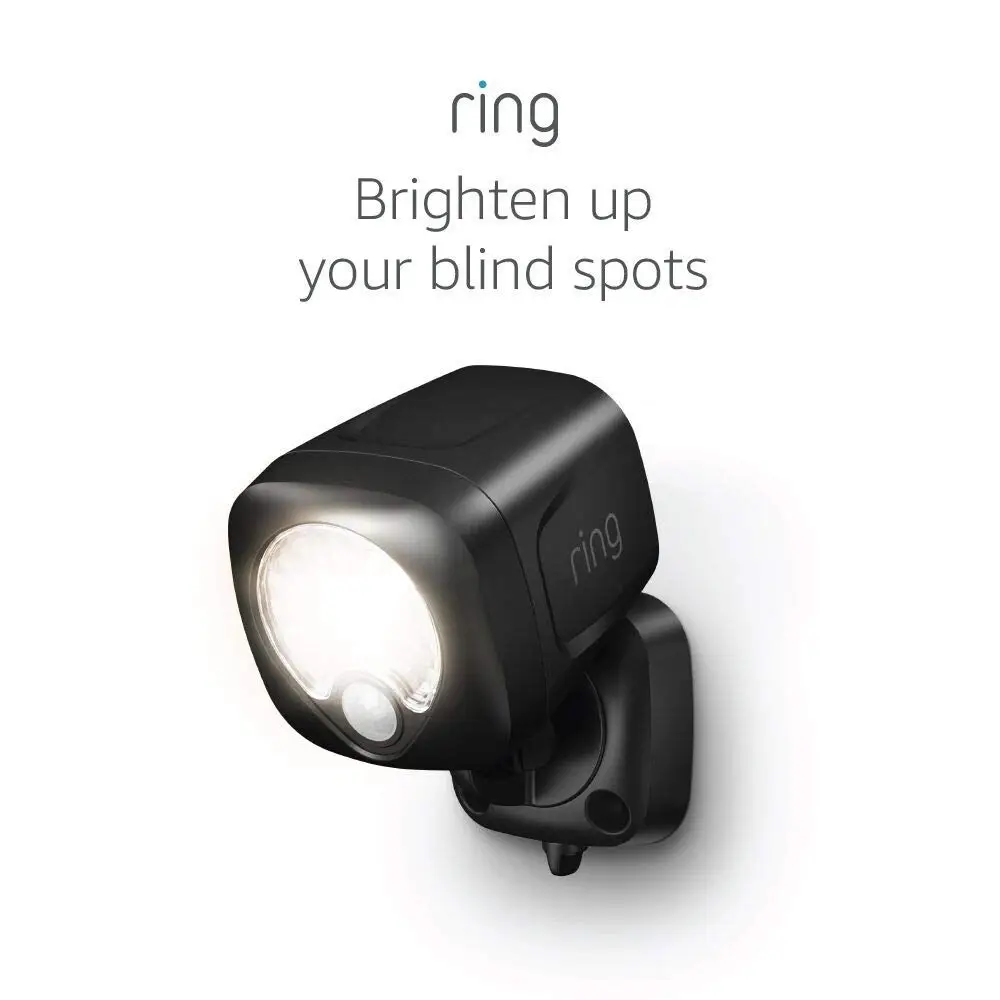 

Ring Spotlight Battery — Motion-ted spotlight, bright LEDs, works with Sidewalk, Black
