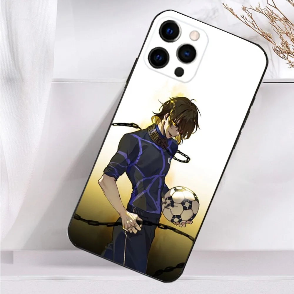 Anime B-Blue L-Locks Phone Case For iPhone 16,15,14,13,12,11 Plus,Pro Max,XS,X,XR,SE,Mini,8,7 Soft Silicone Black Cover