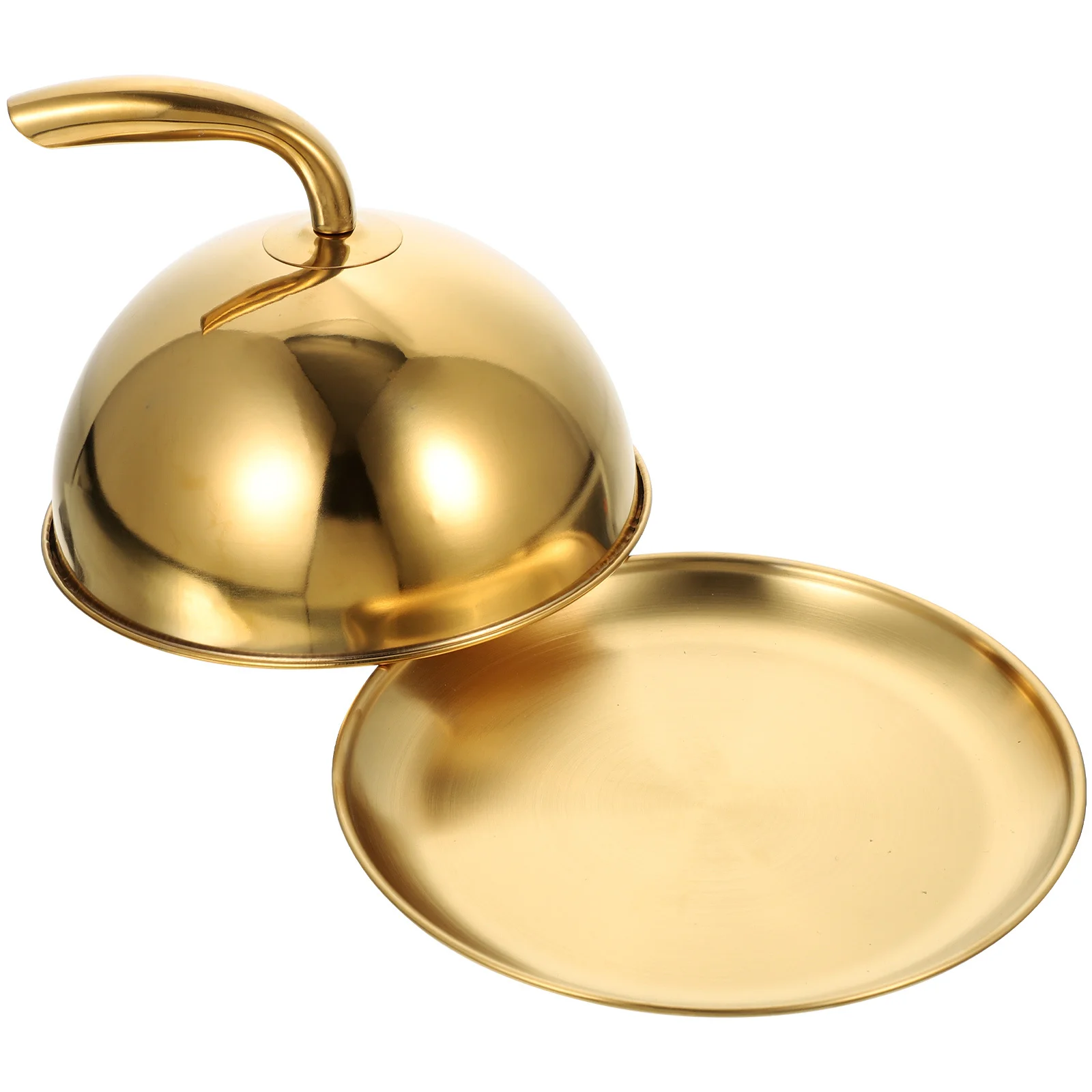 

1 set 1 Set Stainless Steel Food Cover Dome Microwave Plate Cover For Kitchen Bbq Steak Fresh Keeping Anti Splashing Household