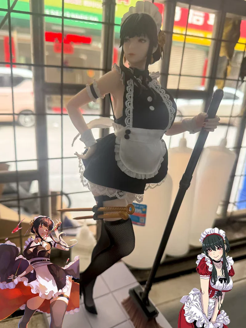 متوفر في المخزون جاسوس x Family Yor Forger 36 سنتيمتر أنيمي فتاة الحمام خادمة التصميم البلاستيكية عمل الشكل لعبة Gk حلية نموذج المقتنيات هدية #3