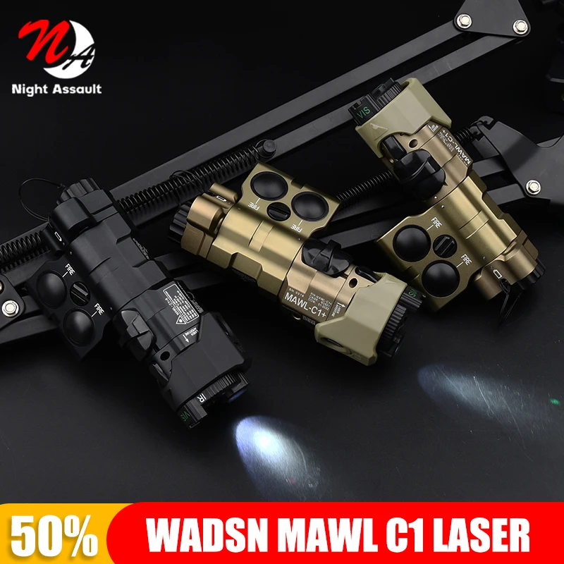 

New MAWL-C1 Tactical Metal LED Aiming MAWL Red Green Blue IR Dot Laser Hunting Scout Lights Airsoft weapon accesories flashlight