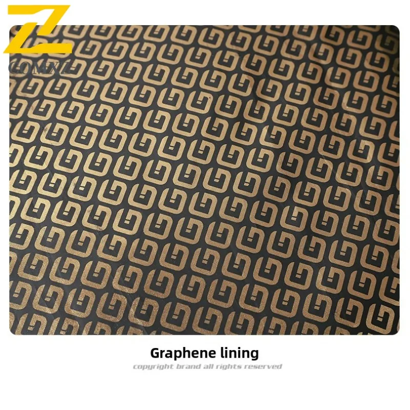 COMXZ 2025 Men Women Black Gold Graphene Padded Jacket Stand Collar Windproof Warm Backpack Style Hong Kong Fashion Couple