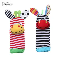 1PCS Infant Baby Kids Socks Rattle Toys Animals Wrist Rattle And Socks 0~24 Months