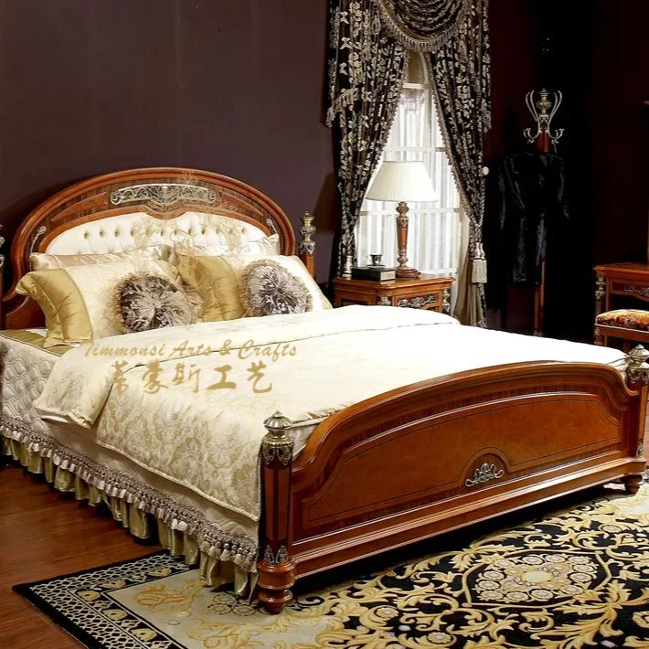 Chinese Style Mixes Modern Design Bedroom Large Furniture Contracted Fashionable Wooden Bed