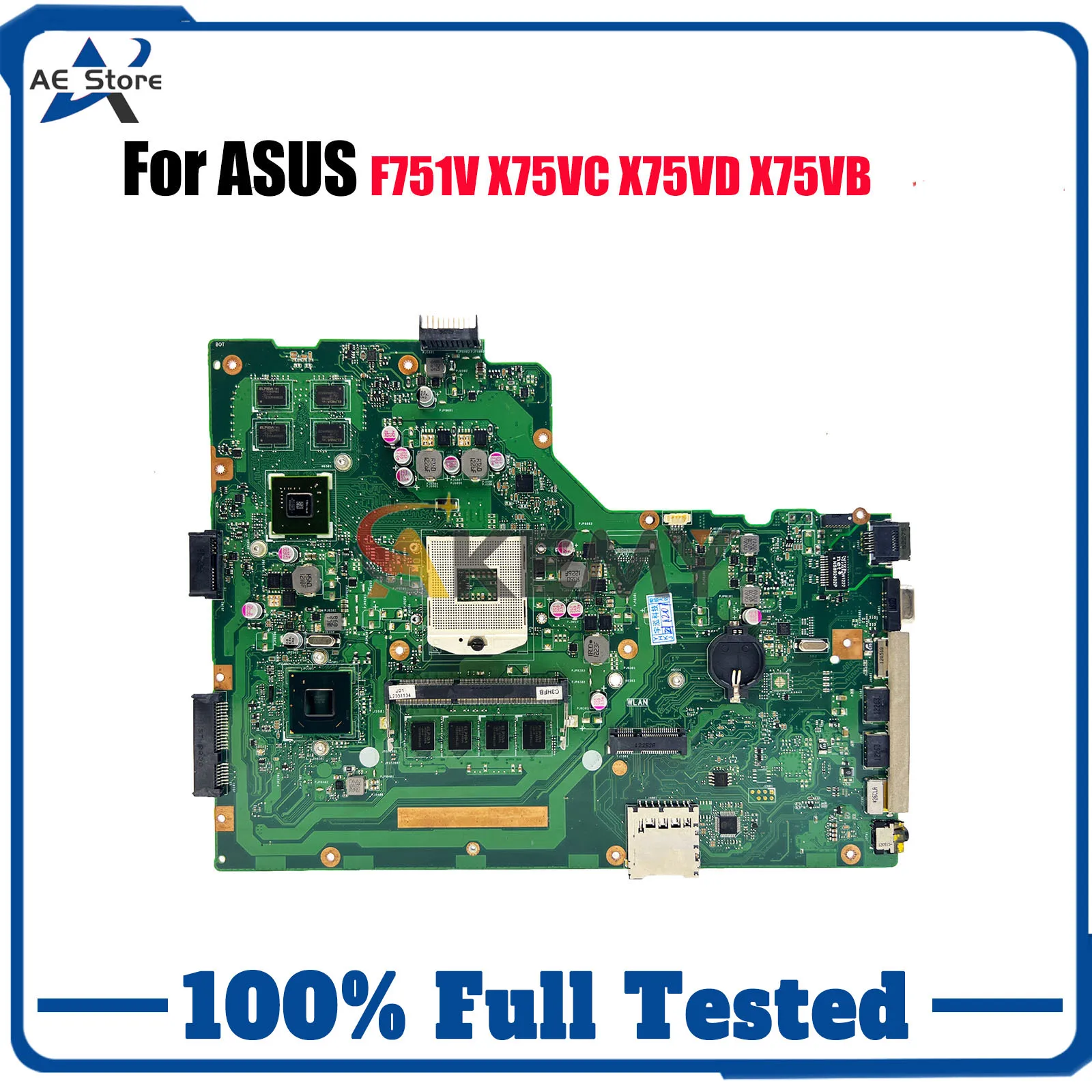 

X75VD Laptop Motherboard For ASUS VivoBook X75V F751V X75VB X75VC X75VD Notebook Mainboard in stock 100% tests OK fast shipping