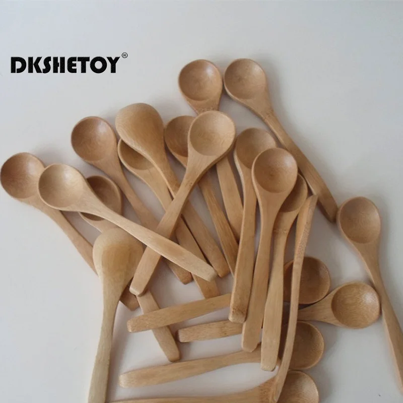 10pcs Mini Spoons Wooden Kitchen Serving Spoon Household Wooden Serving Spoons for Body Scrubs Sugar Honey Coffee Scrubs