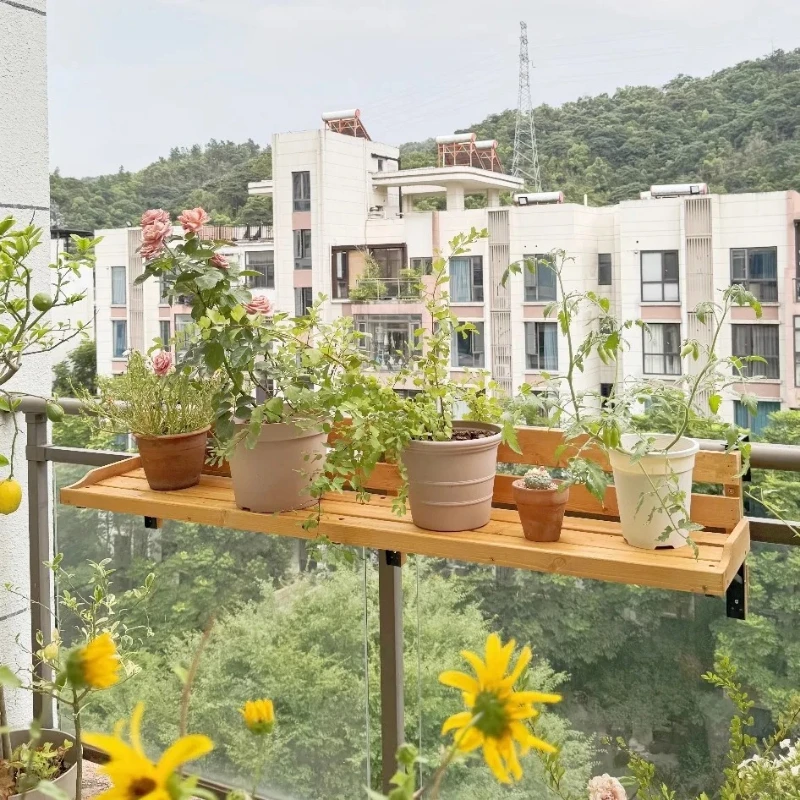 Balcony Railing Planter Holder - Hanging Wall Mounted Flower Box, Outdoor  Plant Shelf for Large Pots, Garden Decor & Storage - AliExpress 1503
