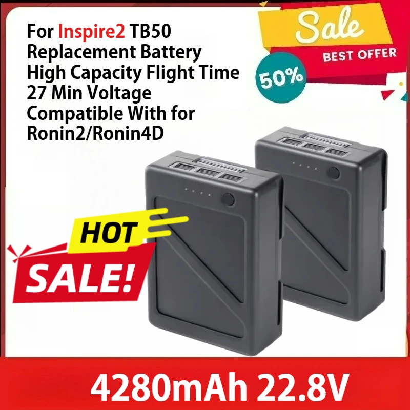 4280mAh 22.8V For Inspire2 TB50 Replacement Battery High Capacity Flight Time 27 Min Voltage Compatible With for Ronin2/Ronin4D
