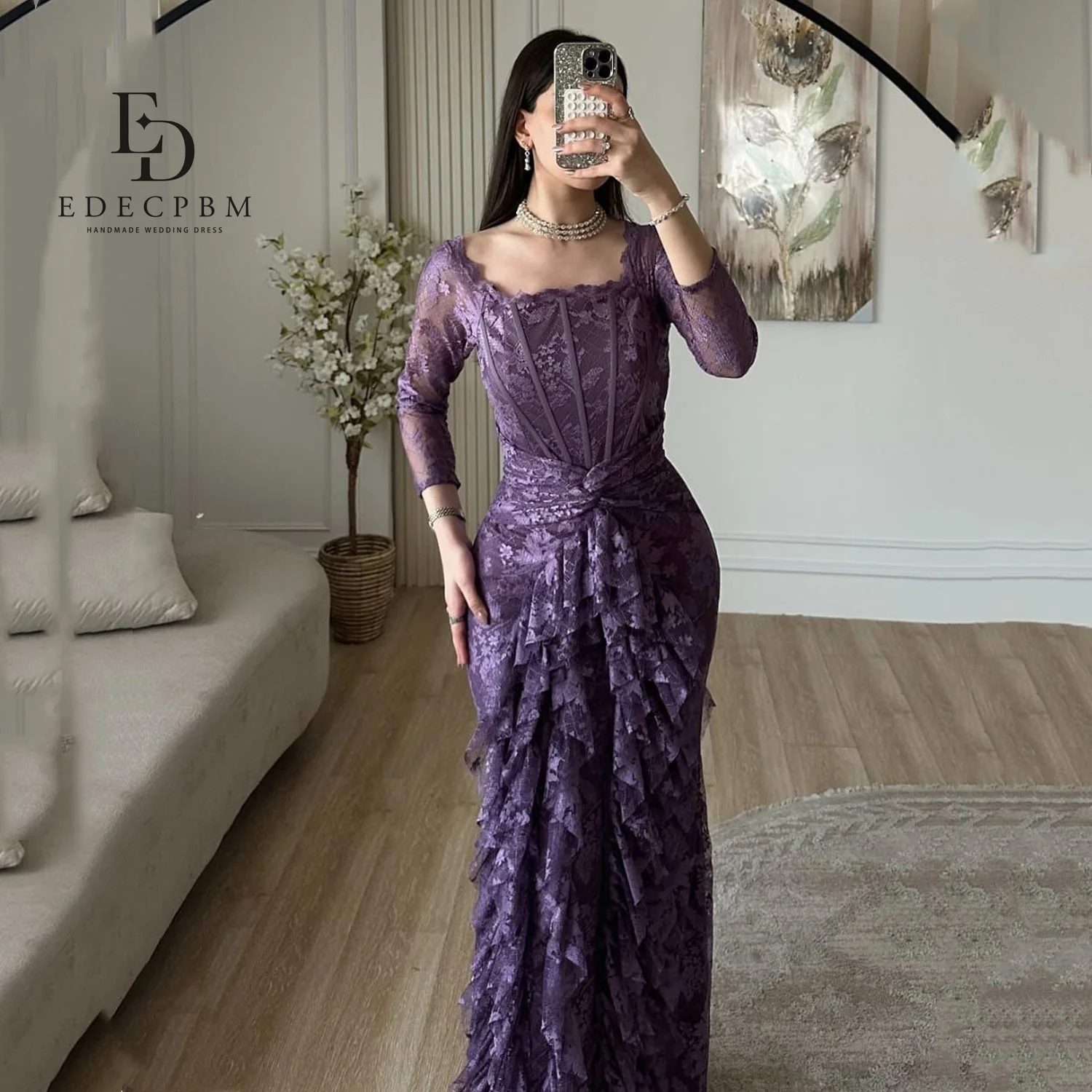 

EDECPBM Robes De Soirée Women Evening Dress Mermaid Womens Dresses for Special Occasions Платье Вечернее Customized فساتين سهرة