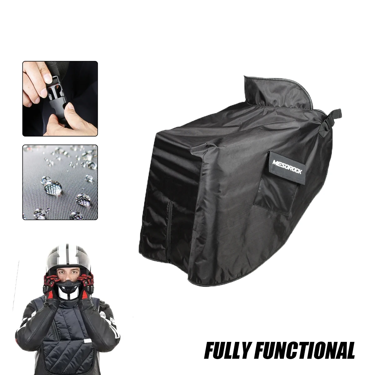 

Черный взрывной теплый комплект для верховой езды, общий мотоцикл, электрический скутер, холодный воротник, теплый фартук, чехол для ног, одеяло до колена