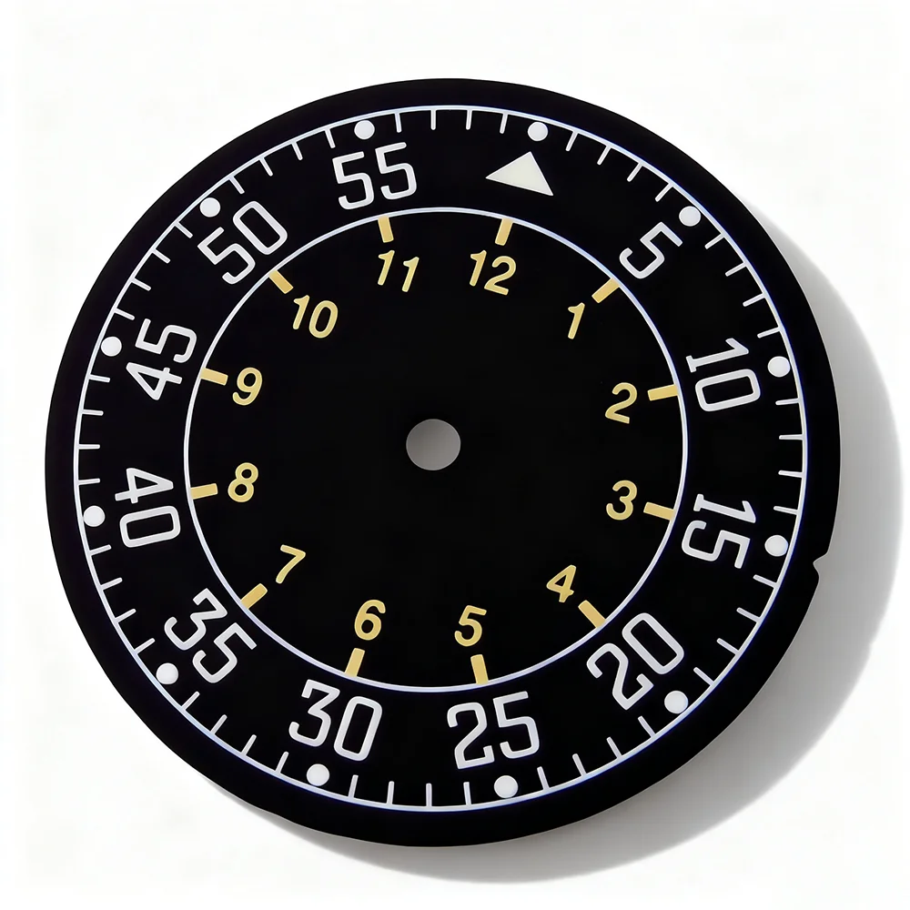 29mm No logo Pilot Military Watch Dial Matte Texture Lume Hands