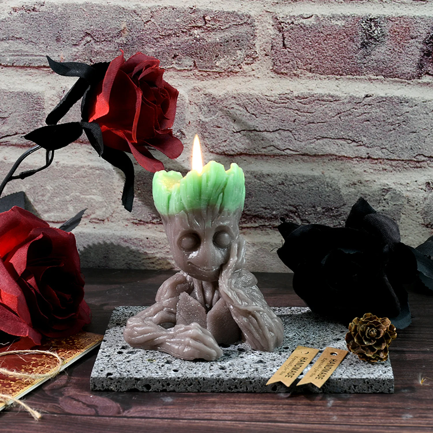 Silicone Candle Molds Smile Tree Man Silicone Mold Candle Gypsum Doll Ornament Mold DIY Hand Soap Making Tool