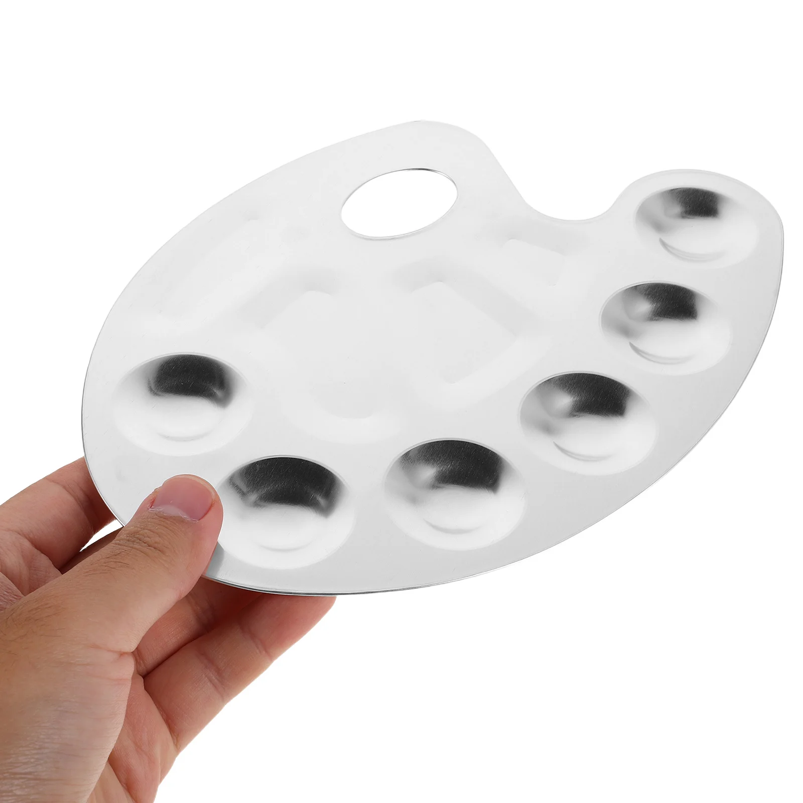 

4Pcs 10-Well Aluminum Metal Mixing Palette for Watercolor Acrylic Gouache Multi-Functional Color Mixer for Various Techniques