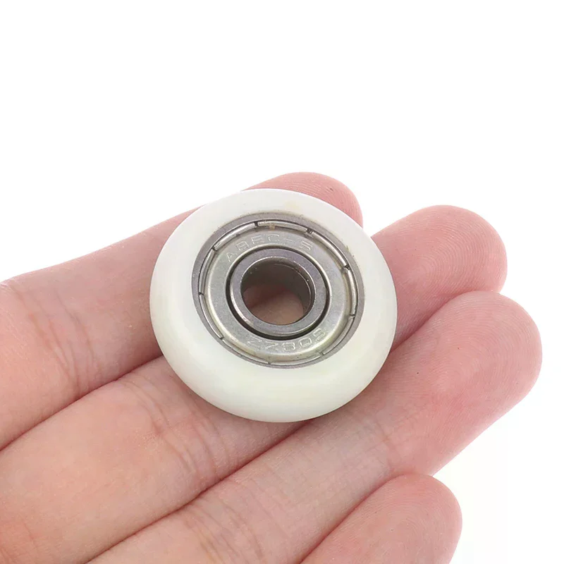 1Pc 608ZZ 8*30*8.5mm POM Nylon Round Type Roller Wheel POM Wrapped 608ZZ Bearing Pulley Plastic Wheel