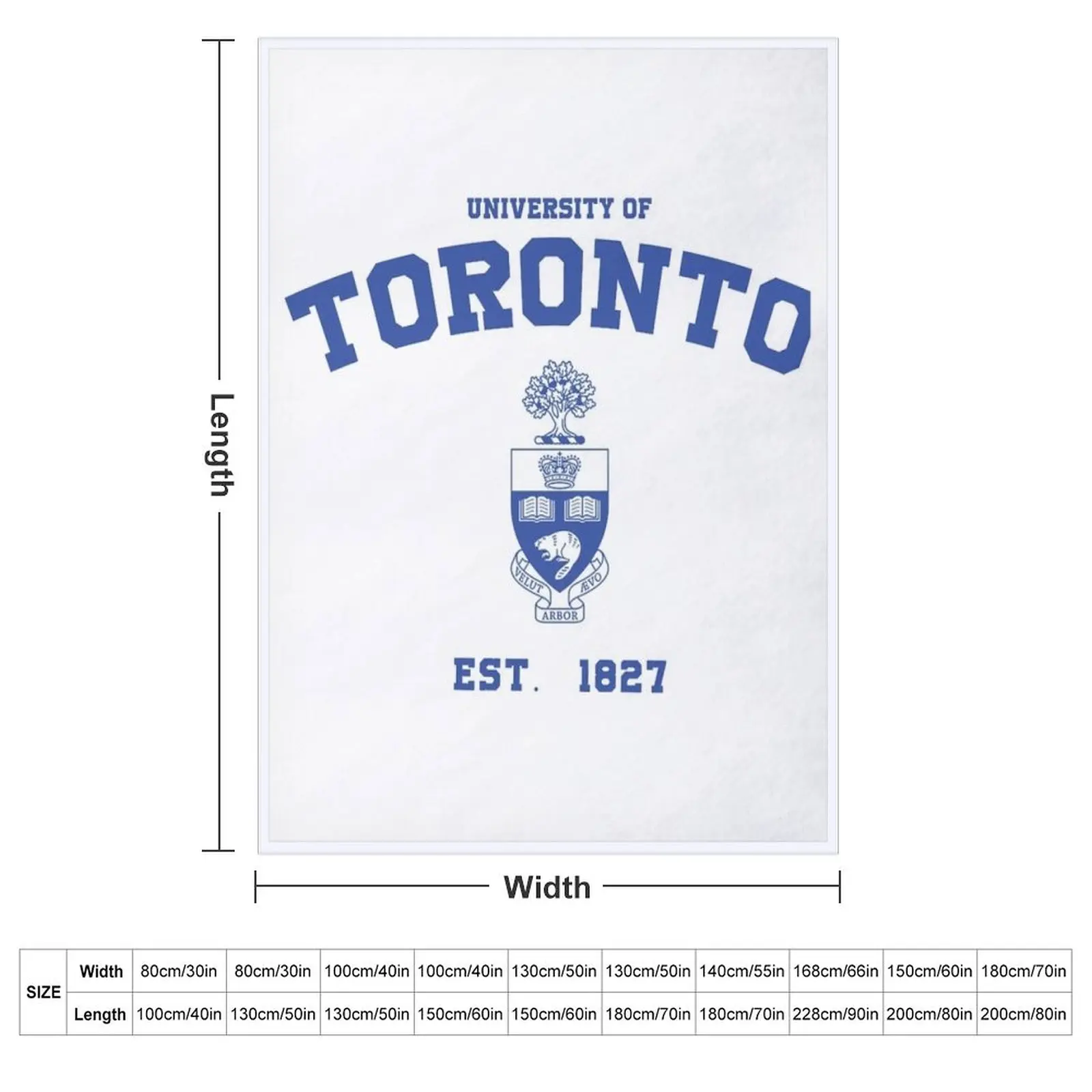 University of Toronto Throw Blanket valentine gift ideas Custom Beautifuls Sofa Throw Decorative Beds christmas gifts Blankets