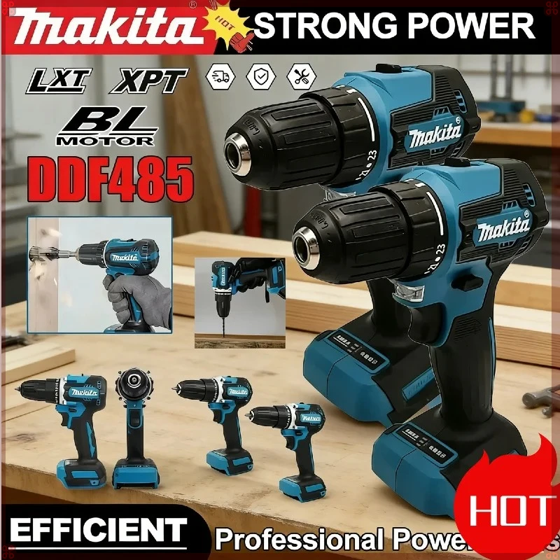 

Makita DDF485 LXT Compact Cordless Drill Multi-Function Screwdriver Brushless Motor Rechargeable Power Driver 18V