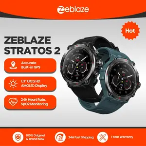 Zeblaze Stratos 2 GPS Smart Watch AMOLED Display 24h Health Monitor 5 ATM Long Battery Life