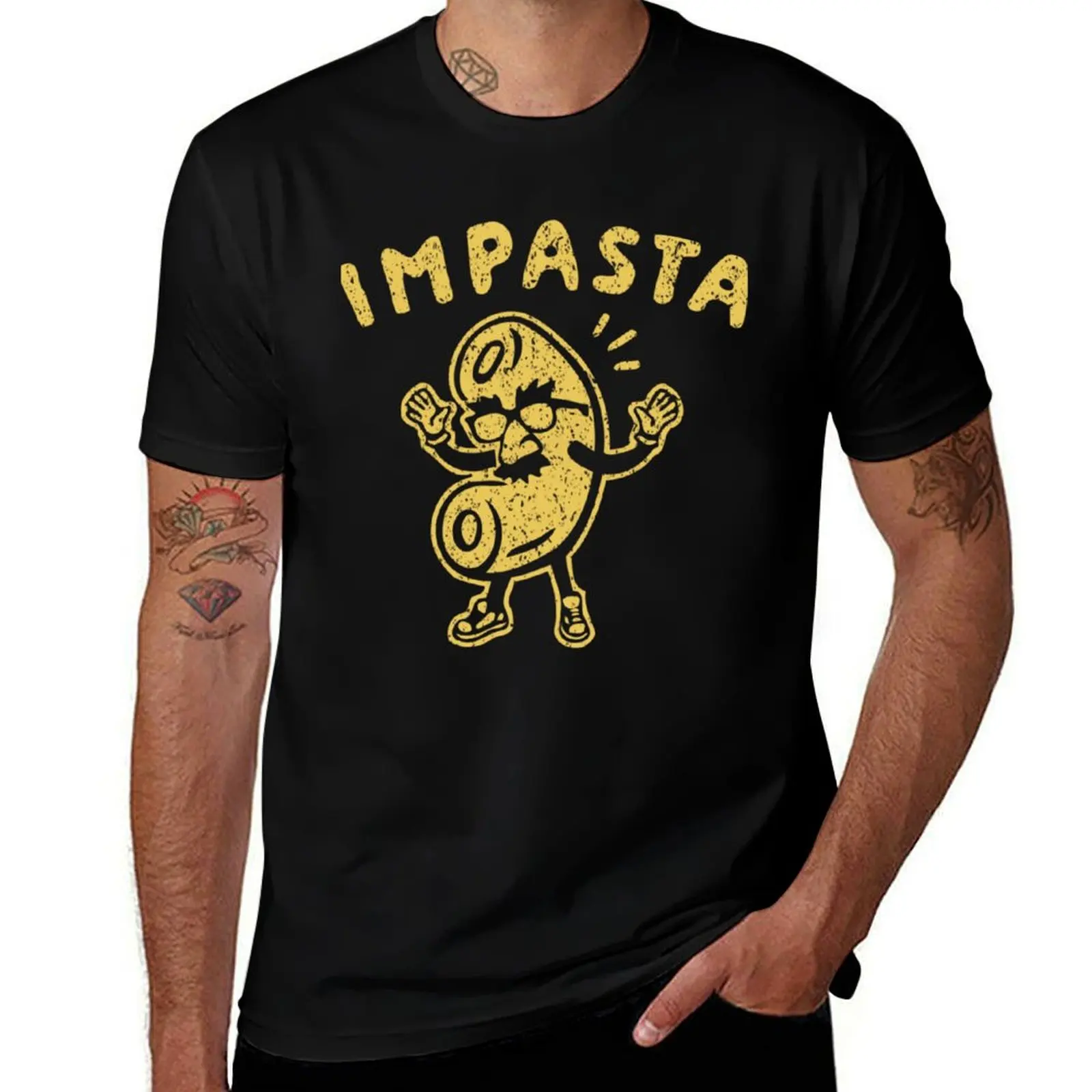 Impasta Funny Noodle Disguise Food Impasta Sarcastic Pasta Italian T-Shirt Halloween Casual T-Shirt