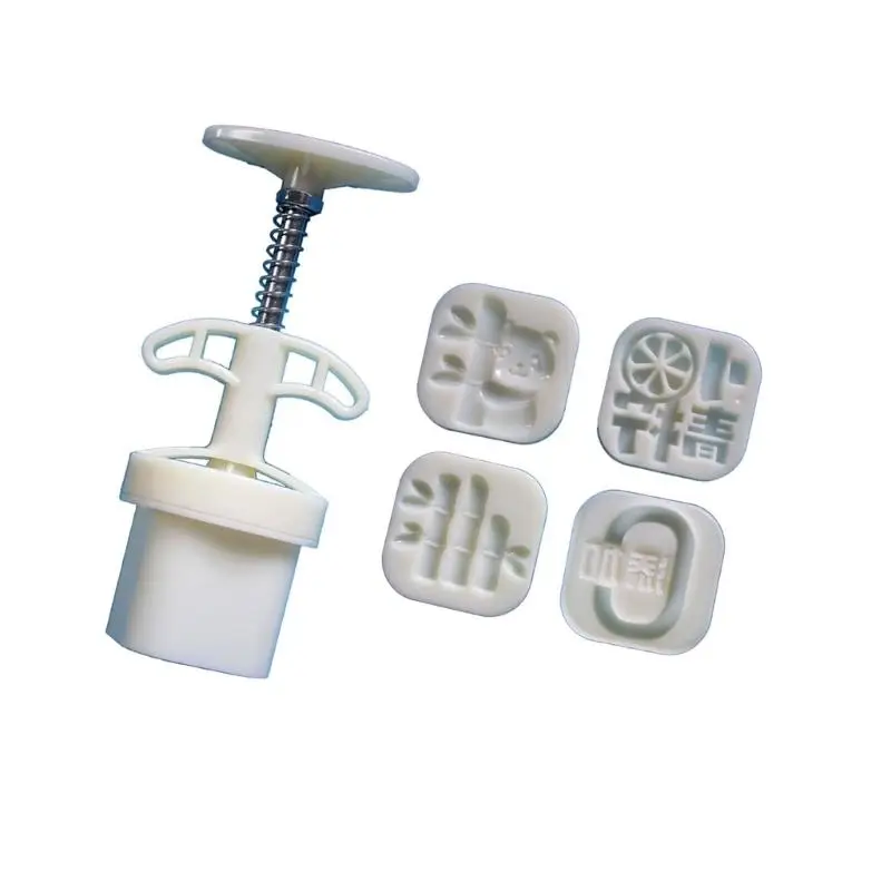 E8BD Lemon Panda Pattern Dessert Maker Molds MidAutumn Pastries Tool Cookie Dessert Cutter Hand Pressure Dessert Molds