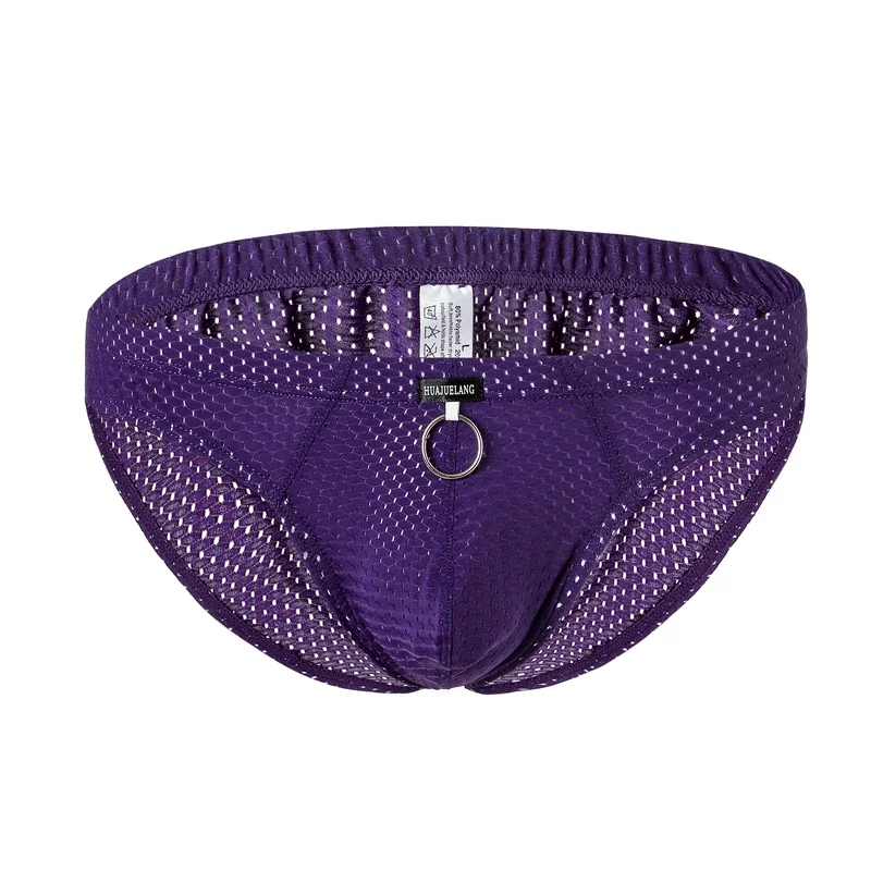 الرجال شبكة ملخصات تنفس مثلي الجنس شبكة محدب السراويل الملابس الداخلية القضيب الحقيبة مثير موجز منخفضة الخصر الرجال Breifs رجل زلة Cueca