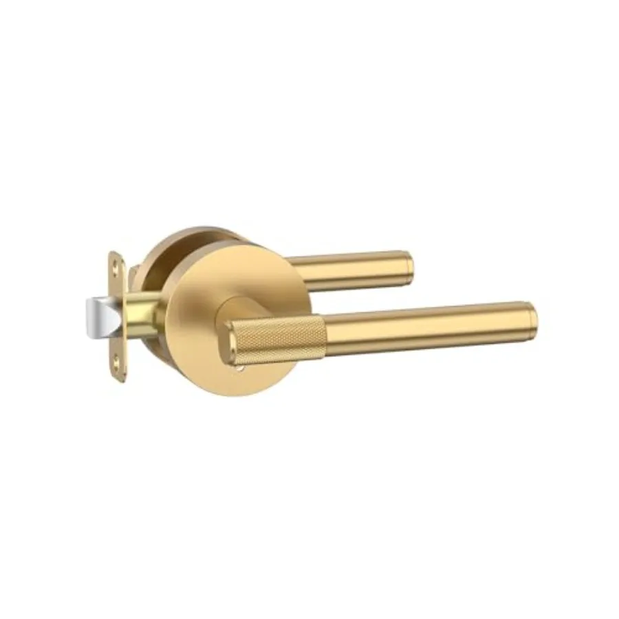 

1 Pack Door Handles, Door Lever with Door Knobs Indoor for Bedroom or Bathroom, Heavy Duty Door Handles Interior with Locks for