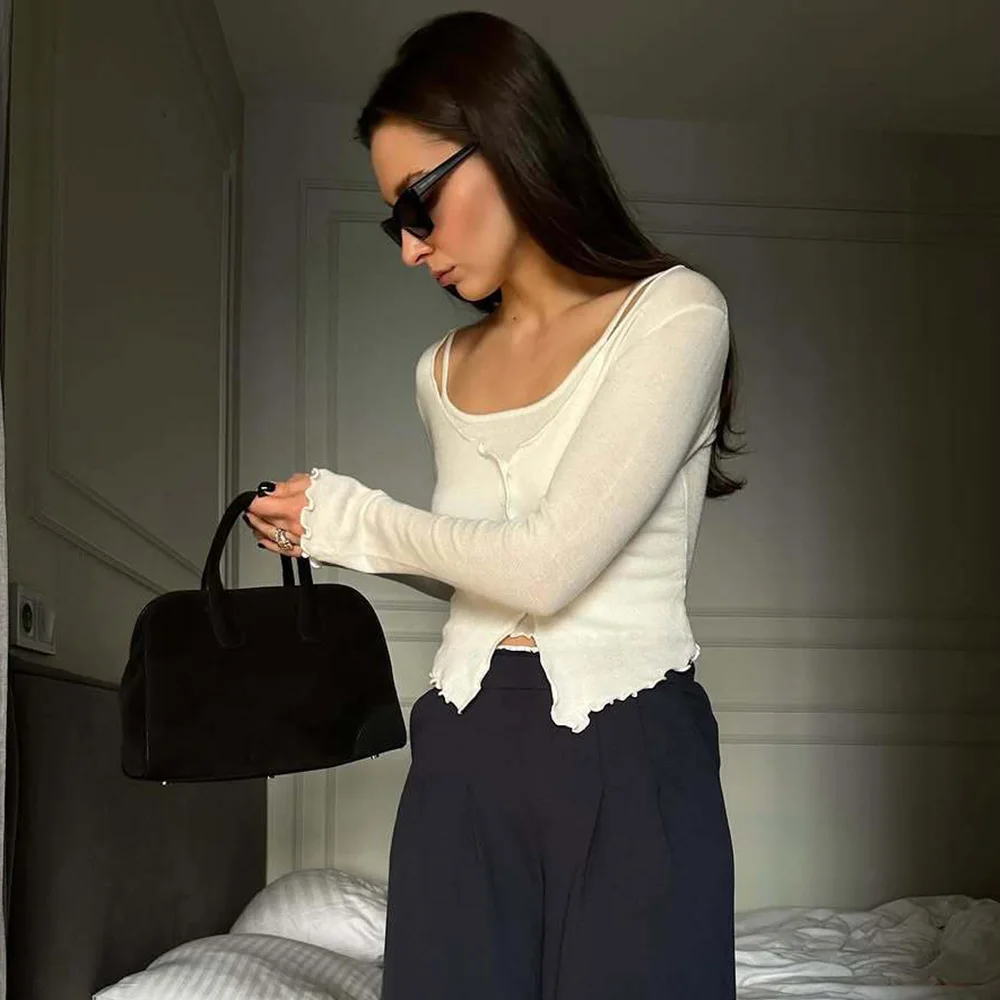 Tuularose Dames Gebreide Top 2025, Mode Effen Single Breasted Slanke Gebreide Trui Zomer Casual V-hals Vrouwelijke Trui Jumpers