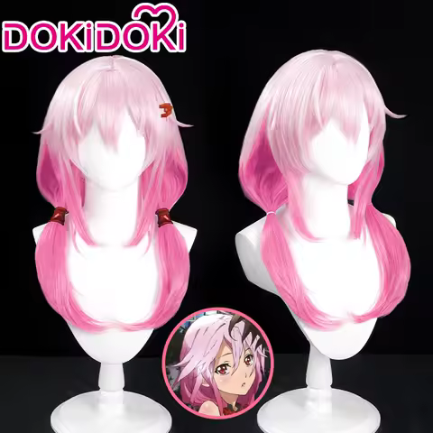 IN STOCK Yuzuriha Inori Wig Anime Cosplay Guilty Crown Cosplay DokiDoki Women Pink Cosplay Wig Free Wig Cap Yuzuriha Inori