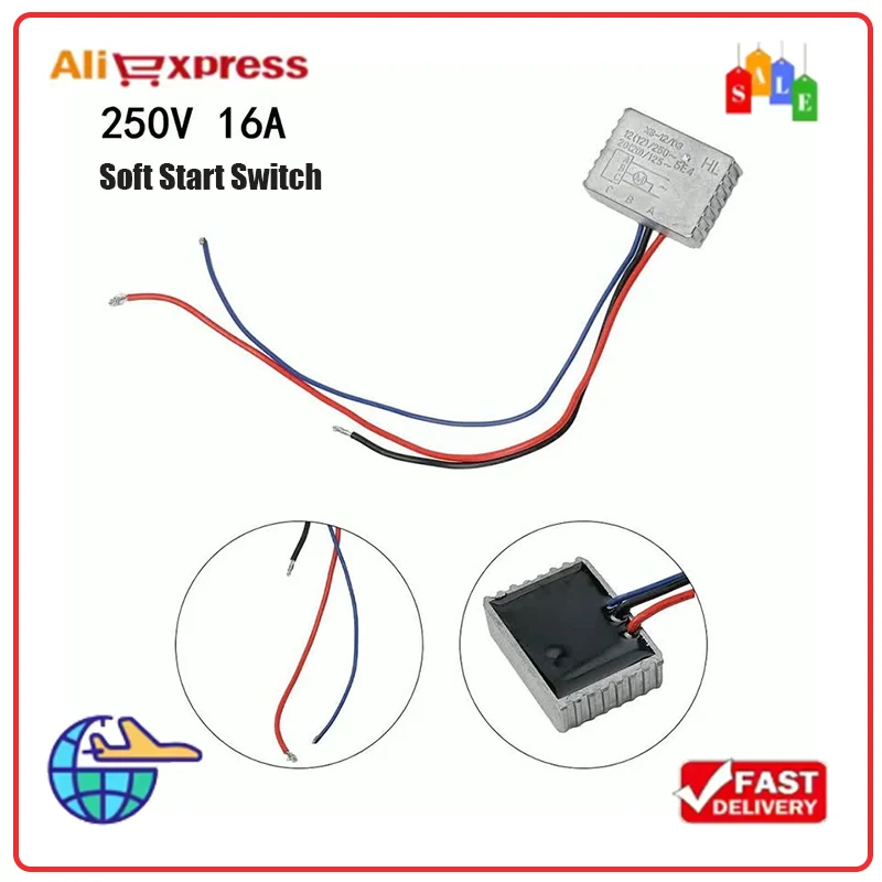 Soft Start Switch Current Limiter Module  Dustproof Encapsulated Rear Cables Angle Grinder Fittings Power Tool Replacement Acces