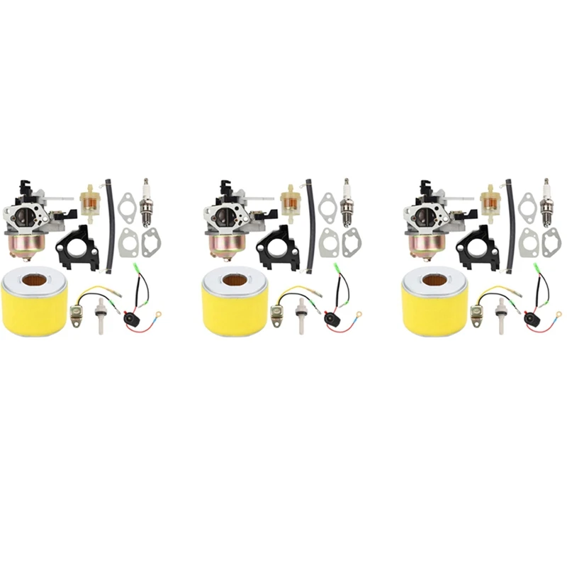 

3 карбюратора для двигателя Honda GX340 11HP GX 390 GX390 13 л.с. с комплектом для зарядки воздушного фильтра