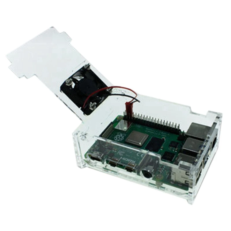 Para Raspberry Pi 4a generación carcasa acrílica, funda transparente de disipación de calor para Raspberry Pi 4B+