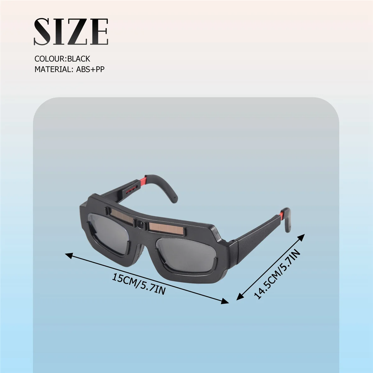 Masque de soudage solaire à assombrissement automatique, lunettes de casque, lunettes de soudeur, lentille antichoc périphérique, protection des yeux, 1PC, 62