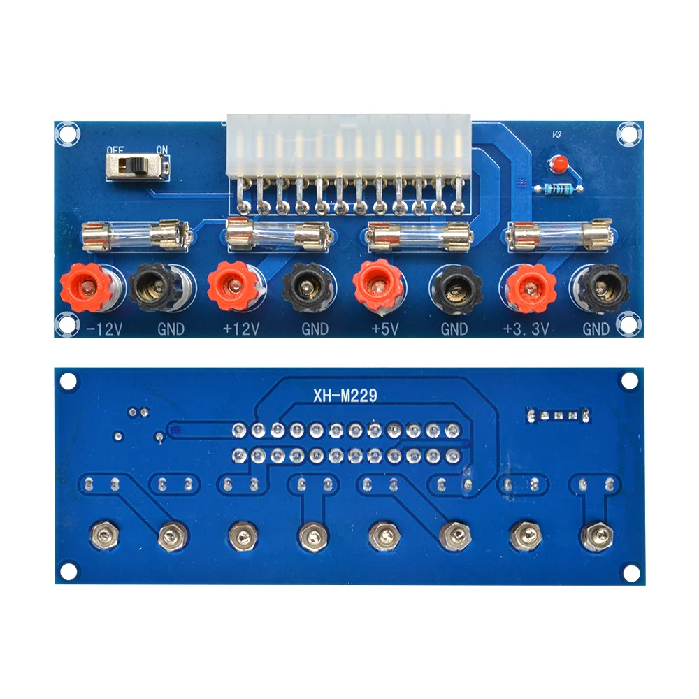 XH-M229 ATX Circuito de Alimentação, Transferência para Placa Adaptadora, Desktop PC Chassis, Módulo de Saída, Terminal de Saída, 24 Pins