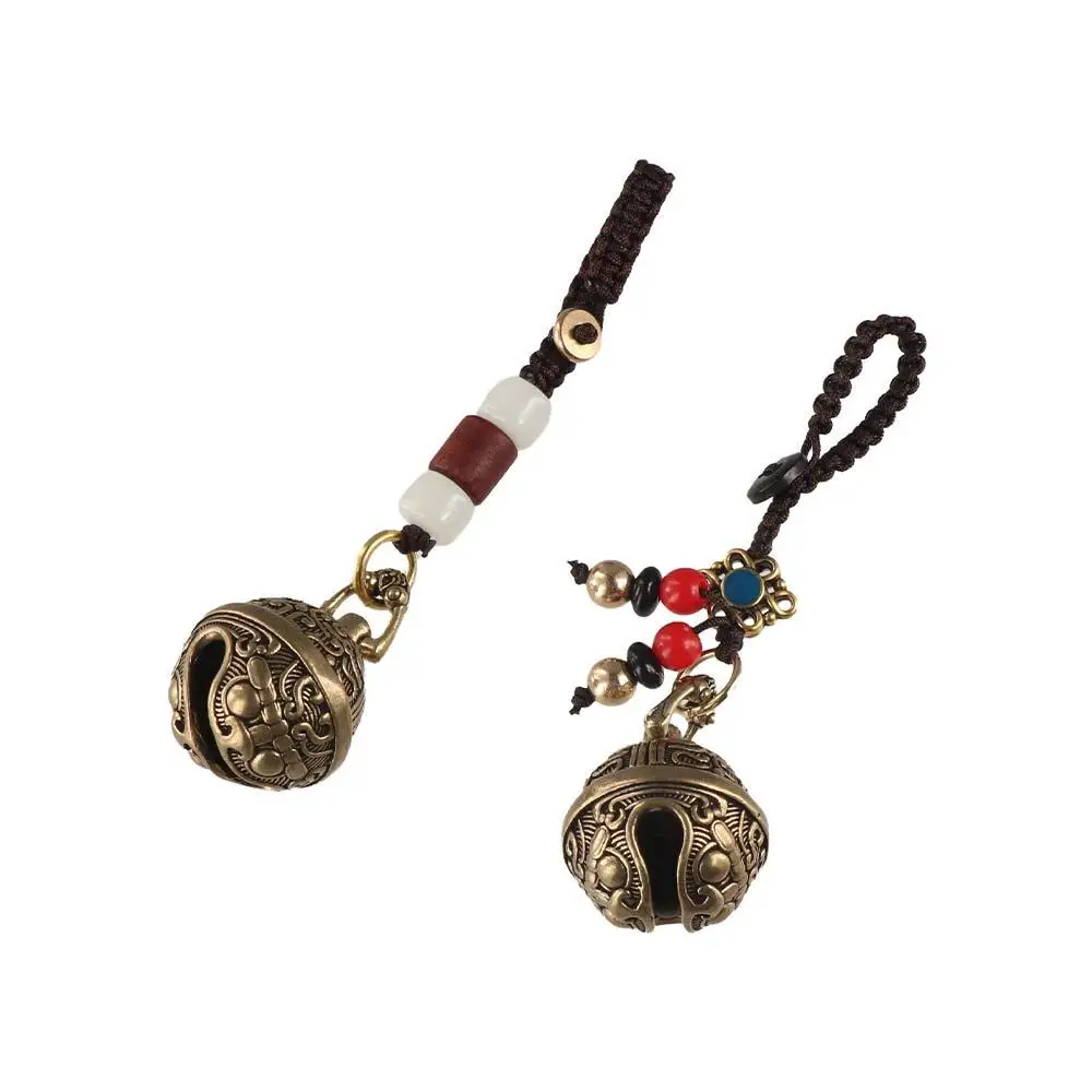 Lanyard Keyring Vintage Brass Bell Car Keychain Bell Brass Mantra Bell Keyring Handmade Rope Handmade Rope Car Keychain Women