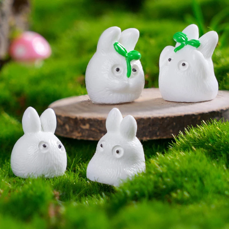 1PC Resin Luminous Animal Pendnat For Earring Keychain DIY Crafts Glow-In-The-Dark Growth Fat Rabbit Doll Cute Jewelry Making