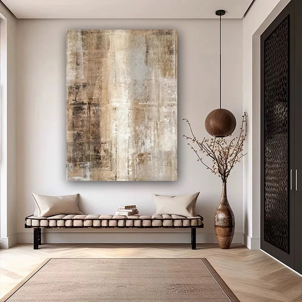 Hand Painting Canvas Wall Art Retro Art Design Thick Oil Texture Canvas Painting Abstract Hand-Painted Oil Painting Home Decor