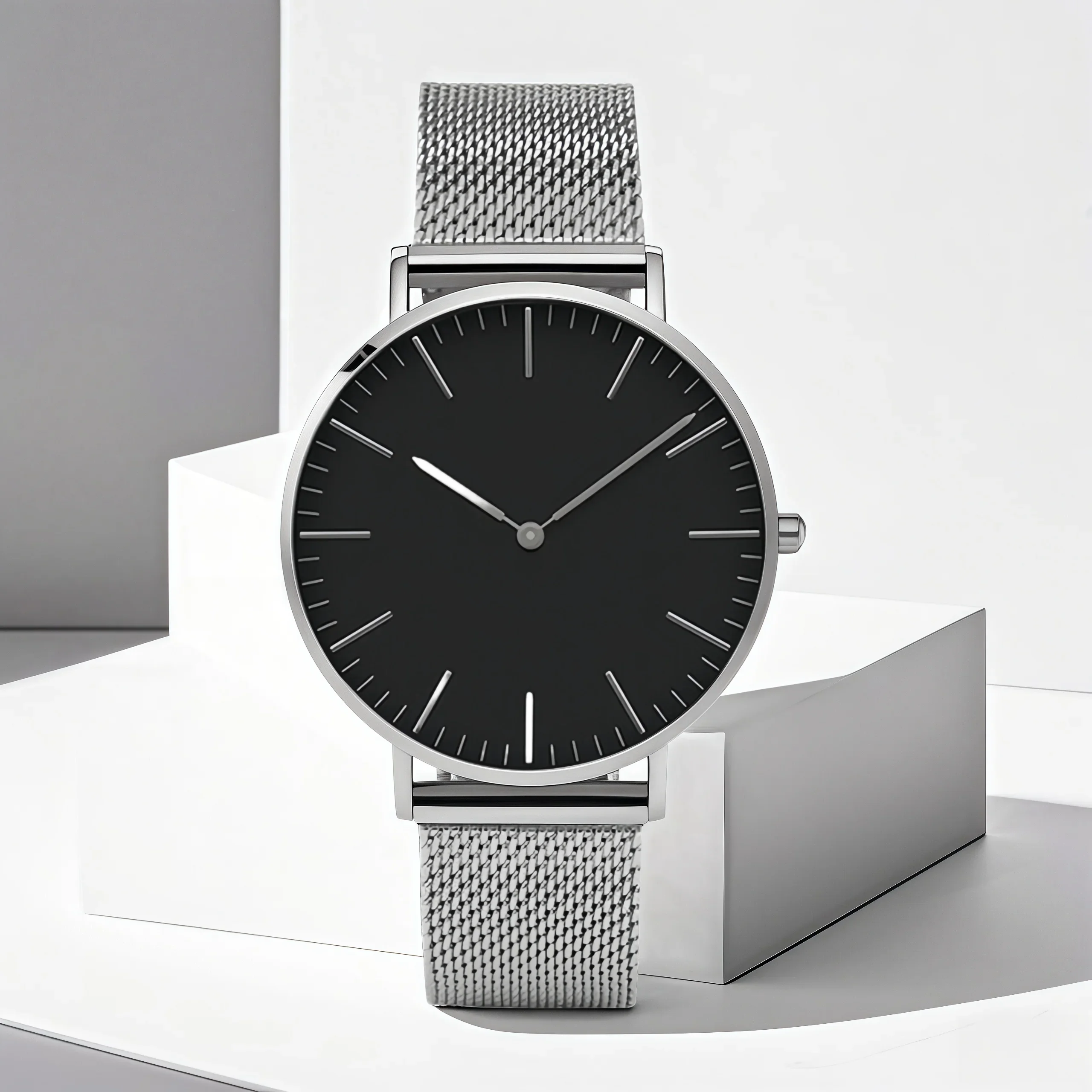Ultra-Thin Fashion Watch Women Luxury Metal Mesh Belt Ladies Quartz Wristwatches Minimalist Elegant Woman Watches Reloj Mujer