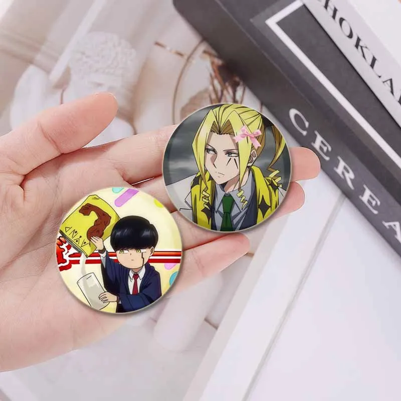 58Mm Anime Mashle Magie En Spieren Eenvoudige Knoop Pin Snap In Broche Dagelijks Stijlvol Ornament Ideaal Cadeau Voor Verjaardag