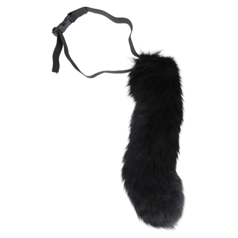 39BB handgefertigtes Tier Schwanz weiche Langschwanz Füchse Schwanz ein verstellbares Gürtel Anime Cosplay Accessoires für Mann