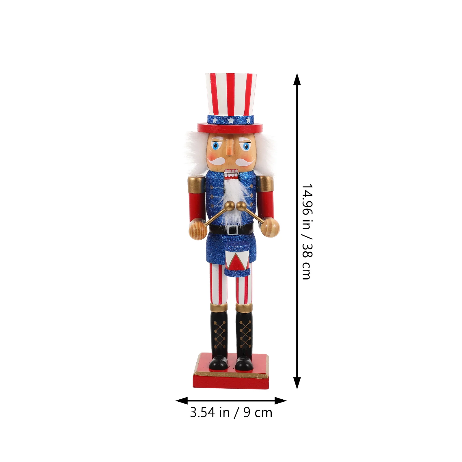 American Nutcracker Soldier Figures Adorable Home Decor Independence Day Adorn 4th of July Walnut Patriotic