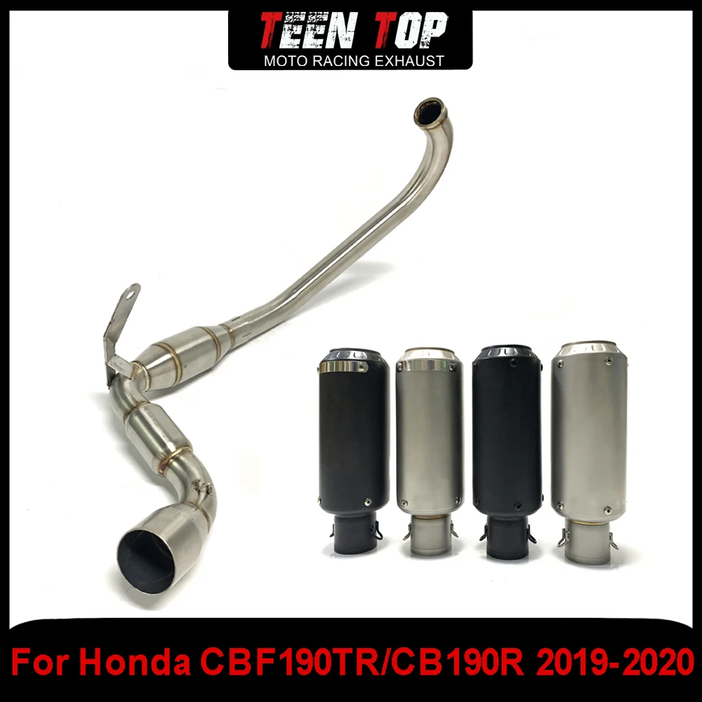 

Для Honda CBF190TR CB190R полная выхлопная система выхлопное колено мотоцикла из нержавеющей стали cb190r 2019 2020 соединительная труба 51 мм